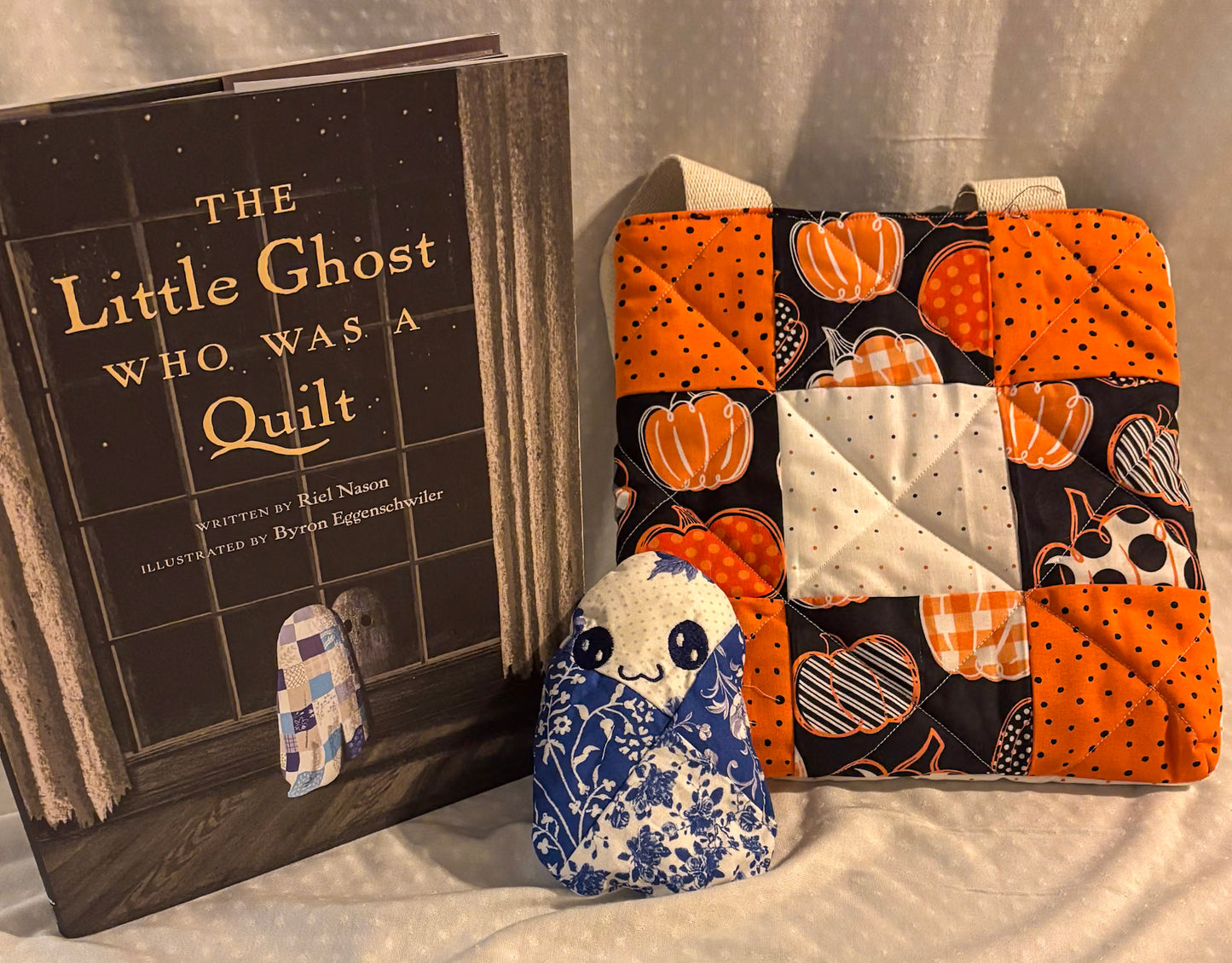 Limited Edition Quilted Boo Basket Tote – Handmade Halloween Gift Set